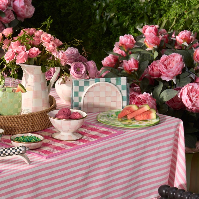 Rosy Check Napkin Holder image number 1