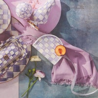 Violet Check Napkin Holder