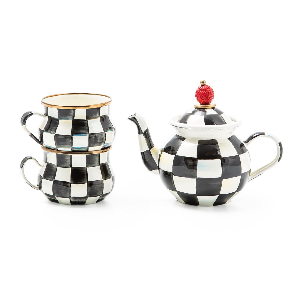 Courtly Check Tea Party Set mackenzie-childs Panama imagen 1