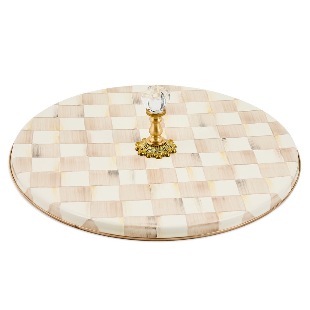 Enamel Cheese Course - Mocha Check mackenzie-childs Panama imagen 1