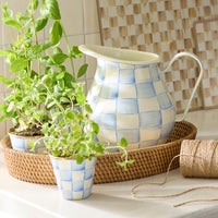 Sky Check Herb Pots, Set of 3
