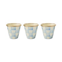 Sky Check Herb Pots, Set of 3