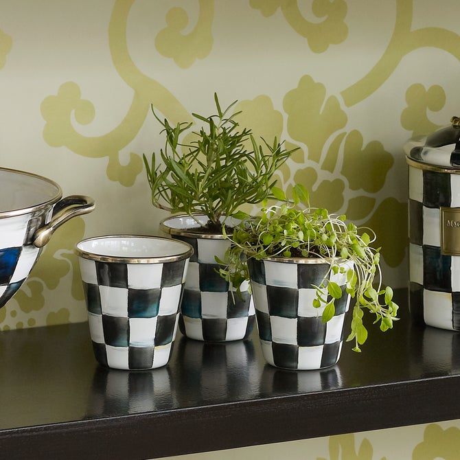 Courtly Check Herb Pots, Set of 3 image number 7