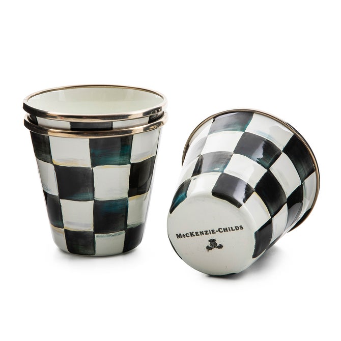 Courtly Check Herb Pots, Set of 3 image number 9