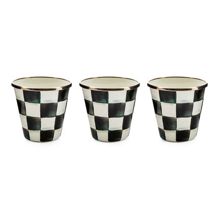 Courtly Check Herb Pots, Set of 3