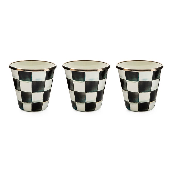 Courtly Check Herb Pots, Set of 3 image number 0