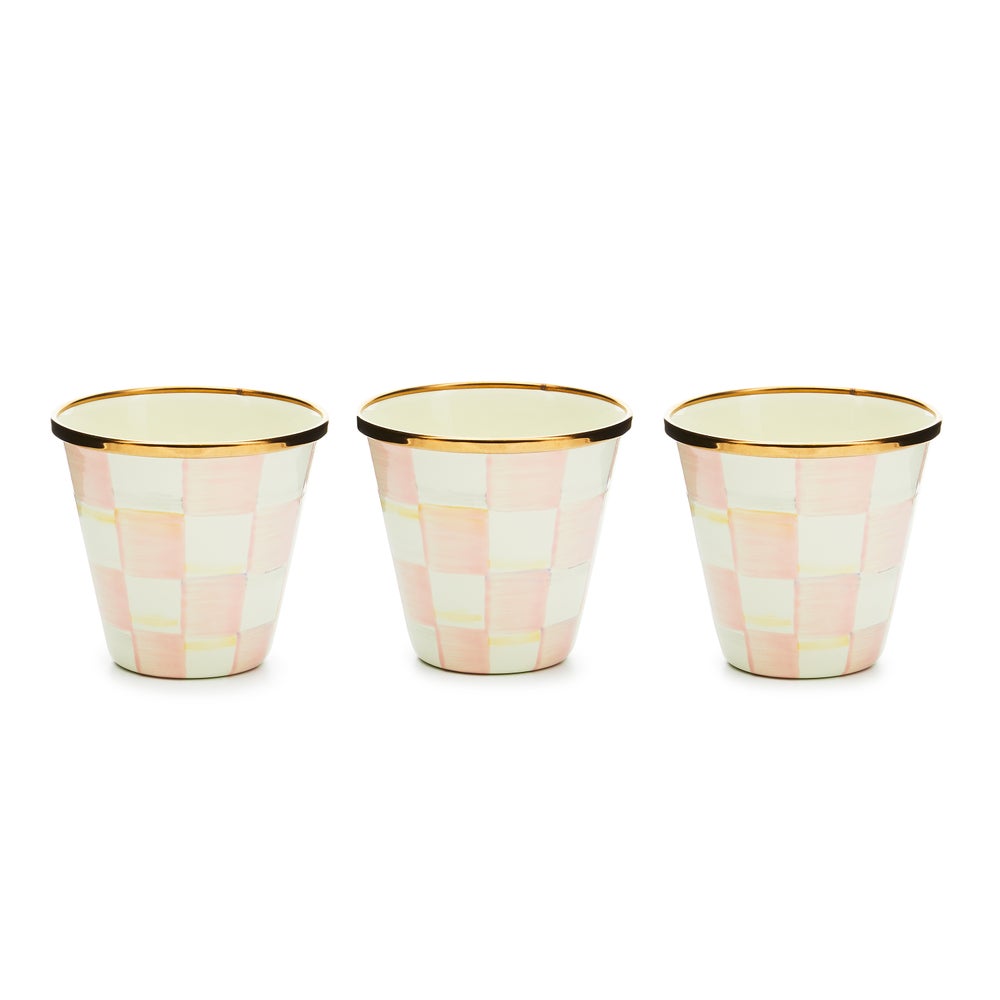 Rosy Check Herb Pots, Set of 3 mackenzie-childs Panama imagen 1 Rosy Check Herb Pots, Set of 3 mackenzie-childs Panama imagen 1