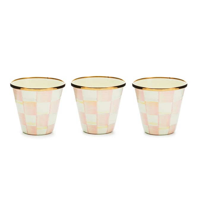 Rosy Check Herb Pots, Set of 3 image number 0