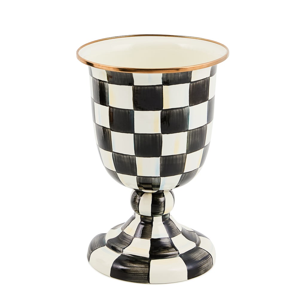 Courtly Check Pedestal Vase mackenzie-childs Panama imagen 1 Courtly Check Pedestal Vase mackenzie-childs Panama imagen 1