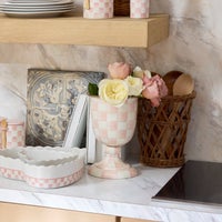 Rosy Check Pedestal Vase