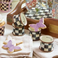 Courtly Check Napkin Rings, Set of 4
