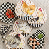 Courtly Check Napkin Rings, Set of 4