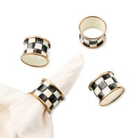 Courtly Check Napkin Rings, Set of 4