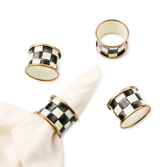 Courtly Check Napkin Rings, Set of 4 image number 4