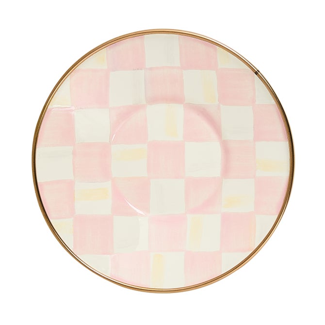 Rosy Check Tea Glass Saucer image number 0