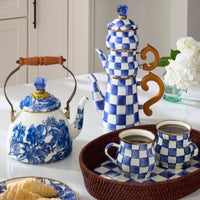 Royal Check Stackable Coffee Set & Mugs Set