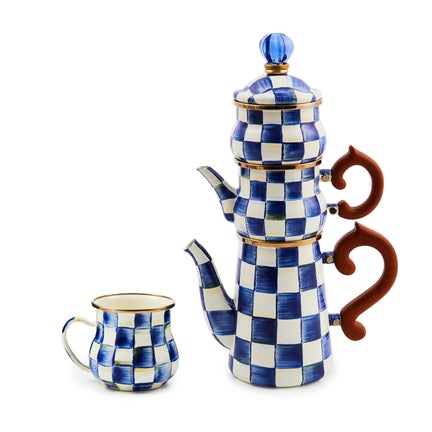 Royal Check Stackable Coffee Set & Mugs Set
