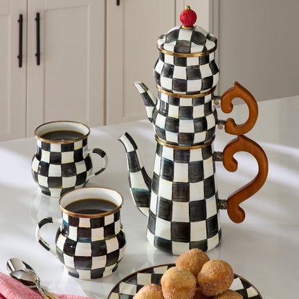 Courtly Check Stackable Coffee Set & Mugs Set