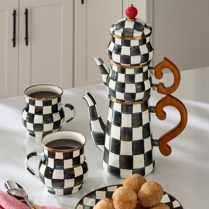 Courtly Check Stackable Coffee Set & Mugs Set image number 1