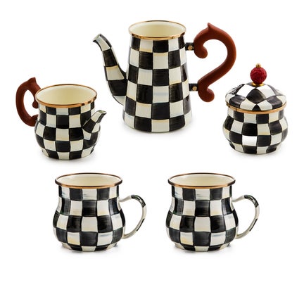 Courtly Check Stackable Coffee Set & Mugs Set