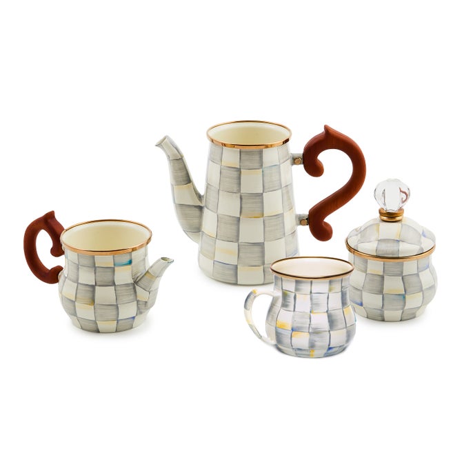 Sterling Check Stackable Coffee Set & Mugs Set image number 2