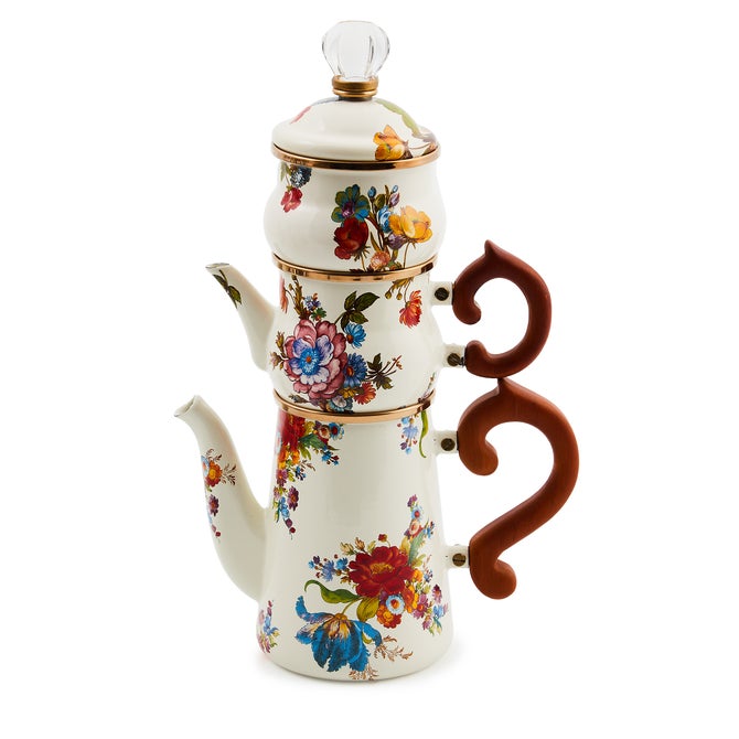 White Flower Market Stackable Coffee Set image number 0