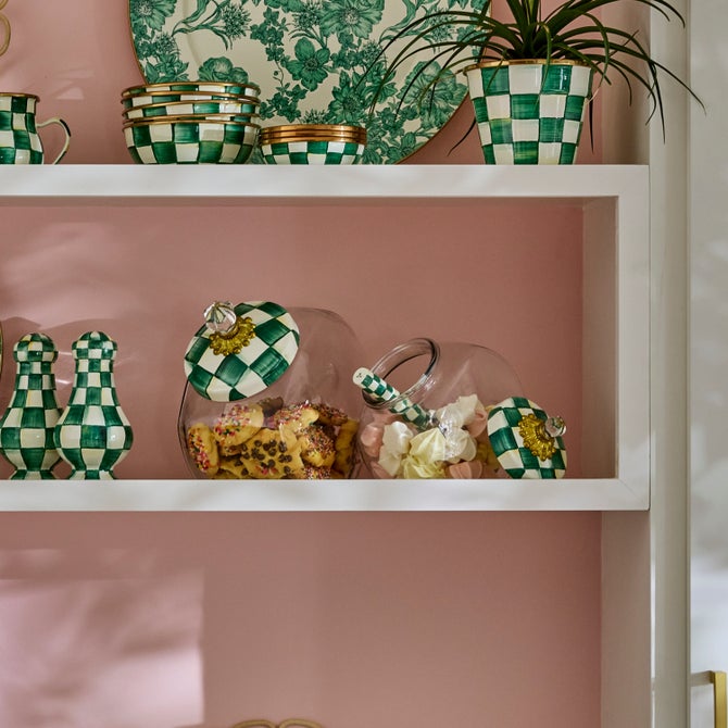 Sweets Jar with Emerald Check Lid image number 3