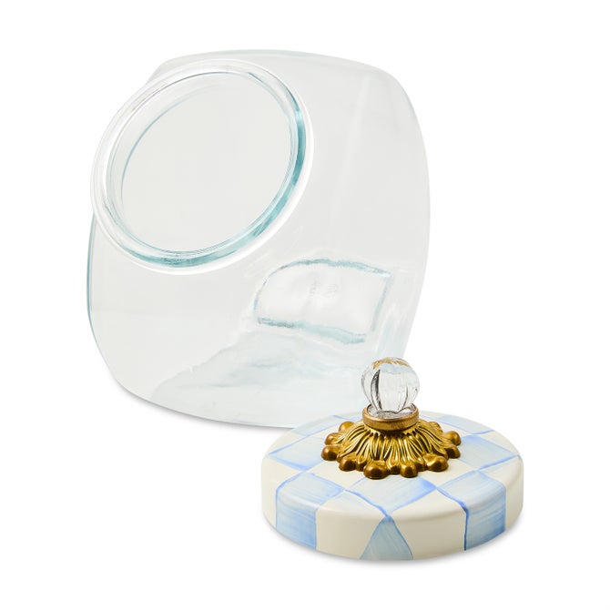 Sweets Jar with Sky Check Lid image number 1