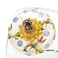 Sweets Jar with Wildflowers Blue Lid