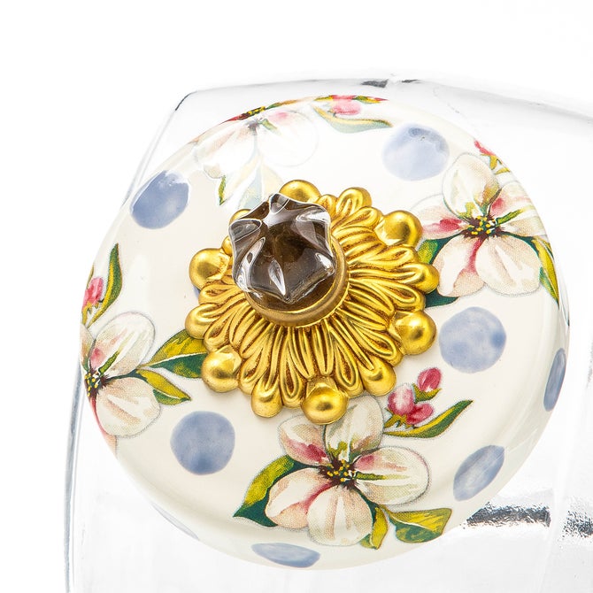 Sweets Jar with Wildflowers Blue Lid image number 3