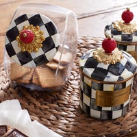 Sweets Jar with Courtly Check Enamel Lid