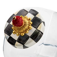 Sweets Jar with Courtly Check Enamel Lid