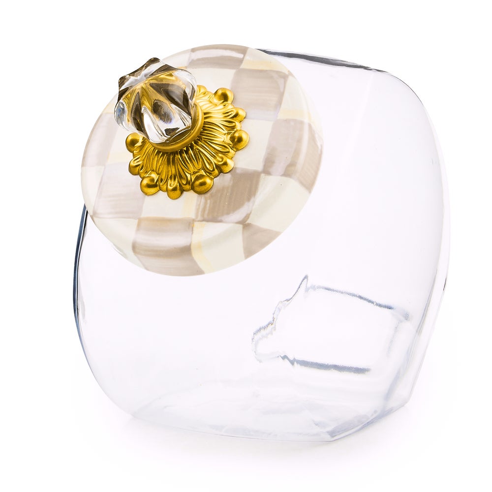 Check Sweets Jar - Mocha Check mackenzie-childs Panama imagen 1