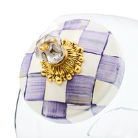 Sweets Jar with Violet Check Lid