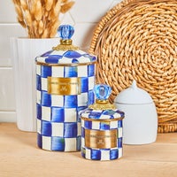 Royal Check Enamel Canisters