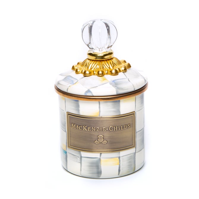 Sterling Check Enamel Canisters image number 0