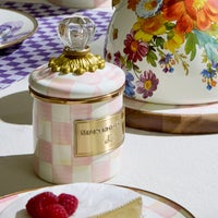 Rosy Check Enamel Canisters