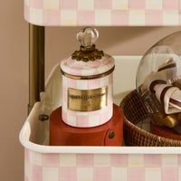 Rosy Check Enamel Canisters