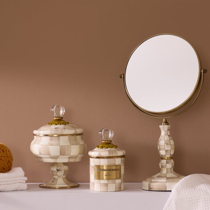 Mocha Check Mini Canister image number 5