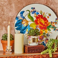 White Flower Market Mini Canister