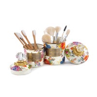 White Flower Market Mini Canister