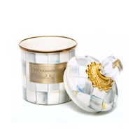 Sterling Check Enamel Canisters