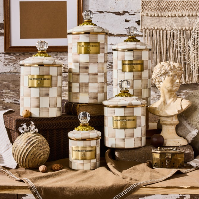 Mocha Check Demi Canister image number 4