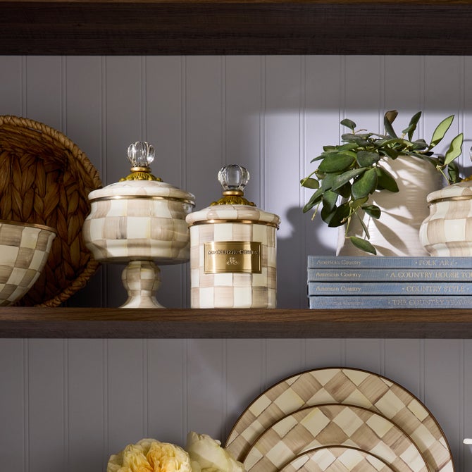 Mocha Check Demi Canister image number 8