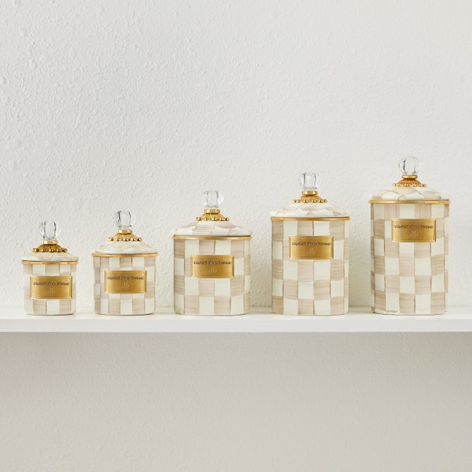 Mocha Check Demi Canister image number 9