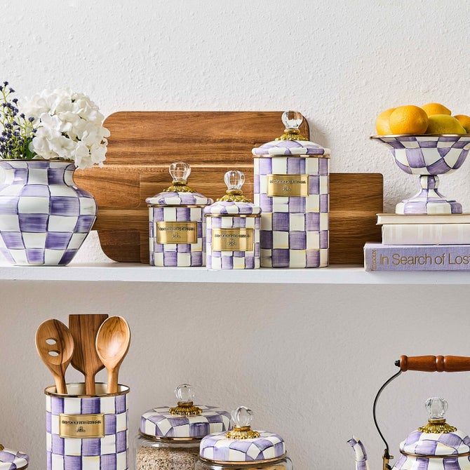 Violet Check Canisters image number 10