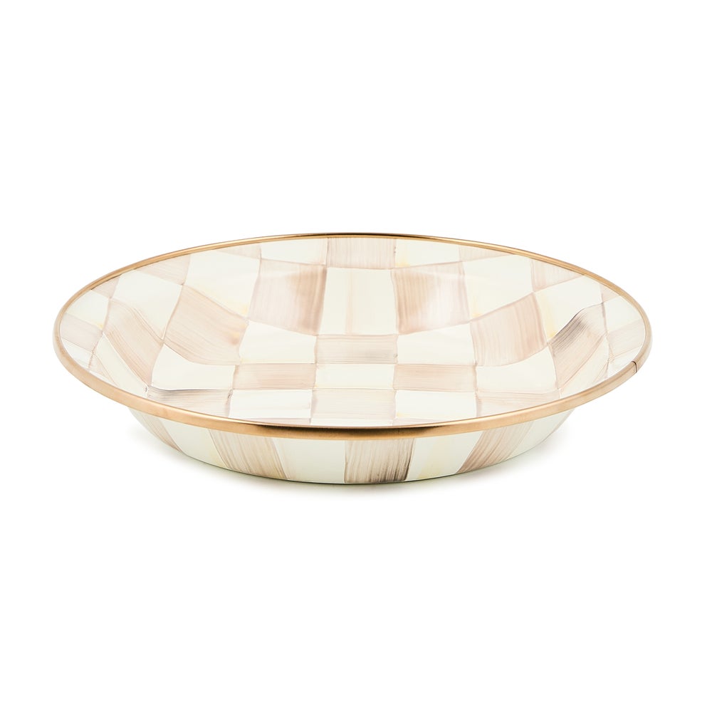 Enamel Pie Plate - Mocha Check mackenzie-childs Panama imagen 1