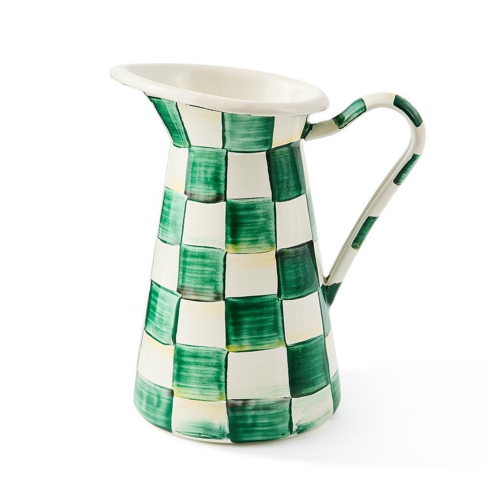Emerald Check Medium Practical Pitcher mackenzie-childs Panama imagen 1