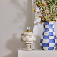 Mocha Check Curiosity Pot