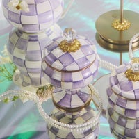 Violet Check Curiosity Pot